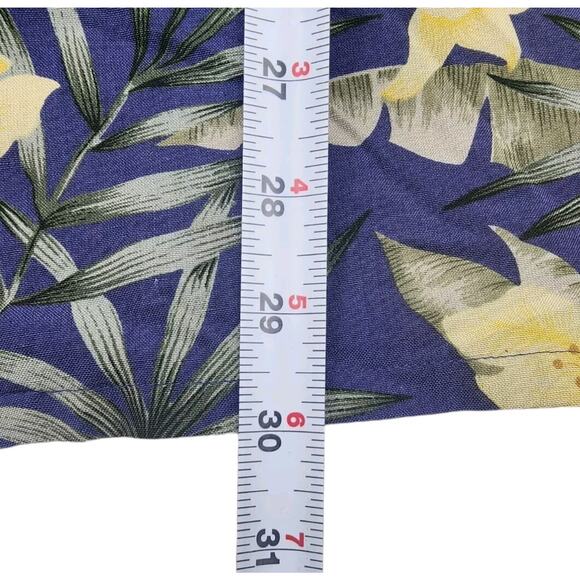 Paradise Coves Hawaiian Shirt 100% Silk Tropical Floral Button Down Mens XL - Picture 8 of 10